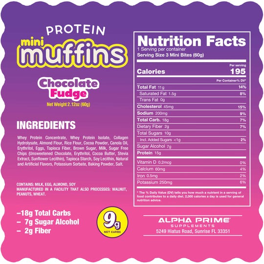 Alpha Prime Bites Mini Muffins