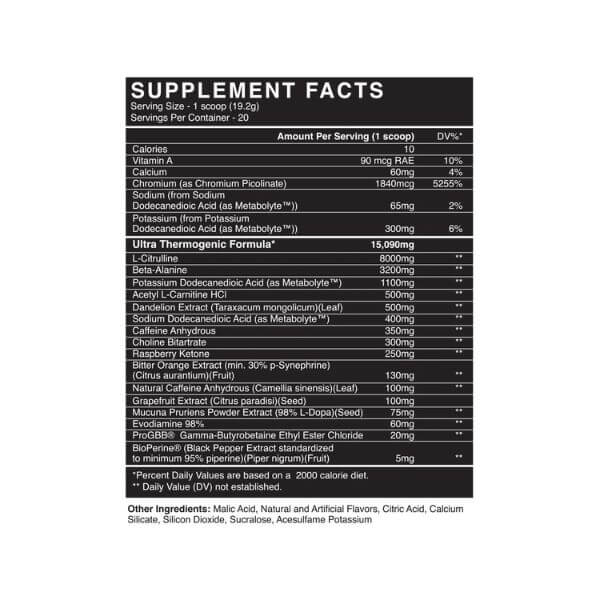 BlackMarket Labs Scorch Ultra Thermogenic Pre-Workout