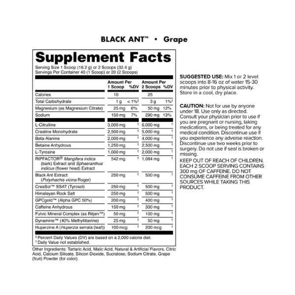 DAS Labs Black Ant Pre