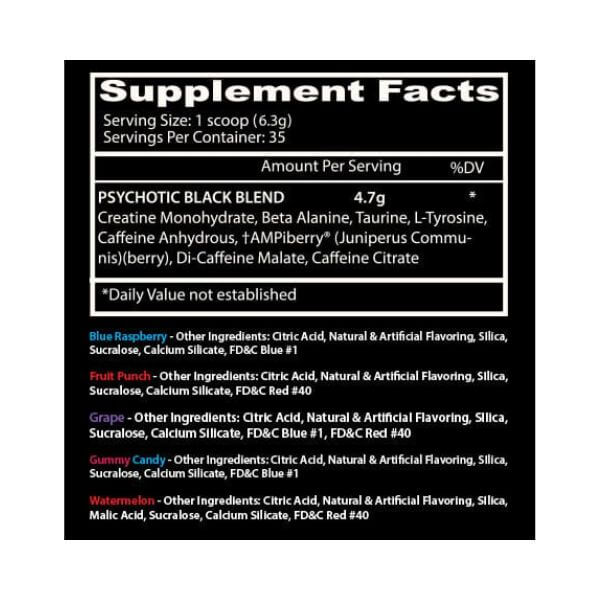 Insane Labz Psychotic BLACK Stickpack Variety Bag