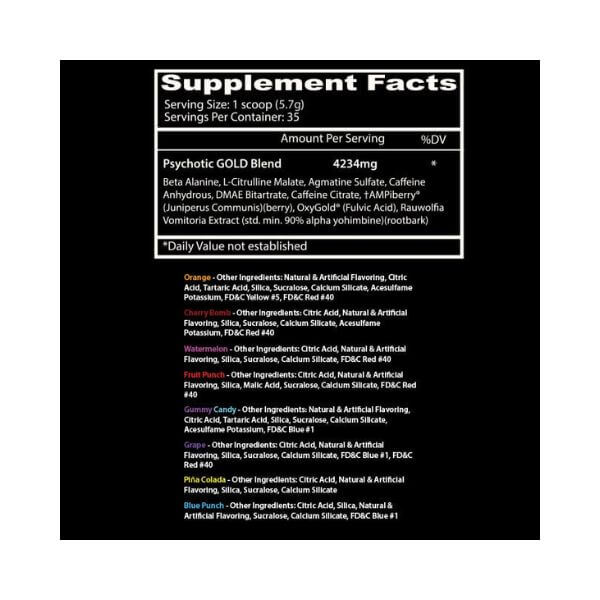 Insane Labz Psychotic GOLD Stickpack Variety Bag