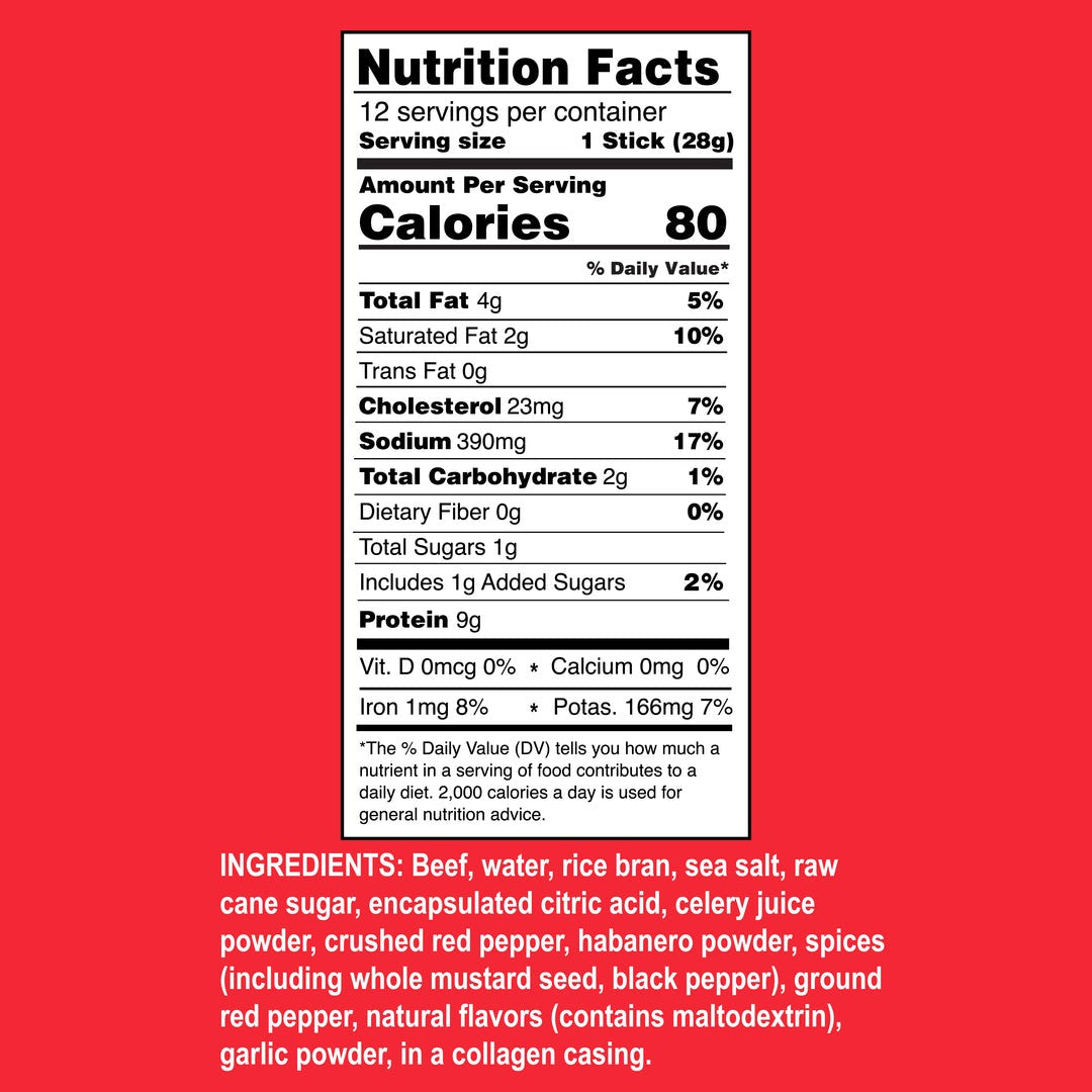 Ostrim Grass-fed Beef Sticks 1oz