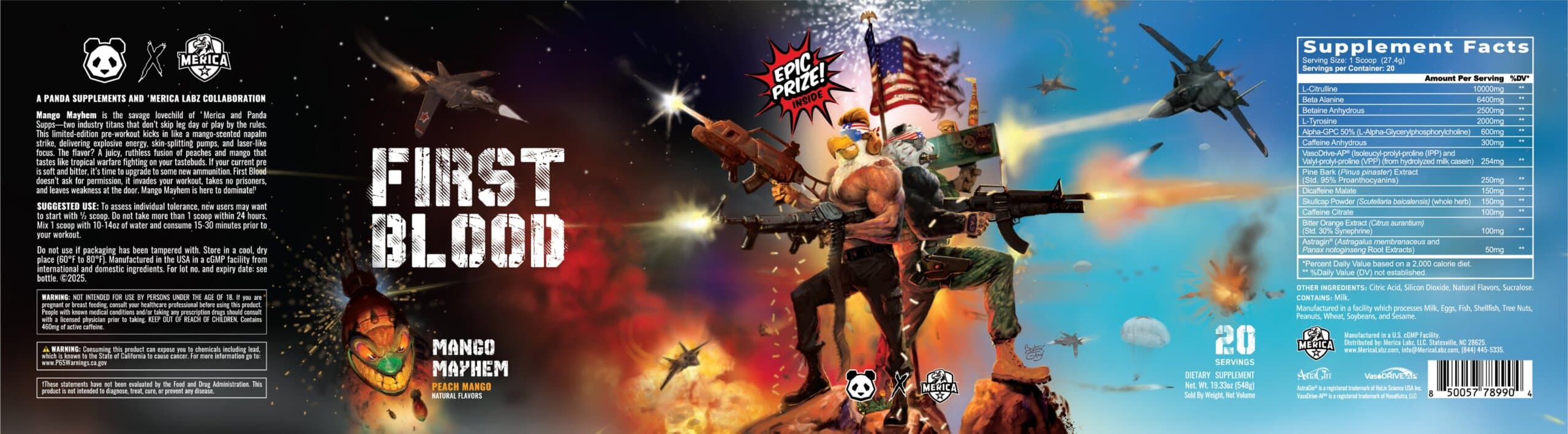 Merica Labz x Panda Supps Collab First Blood