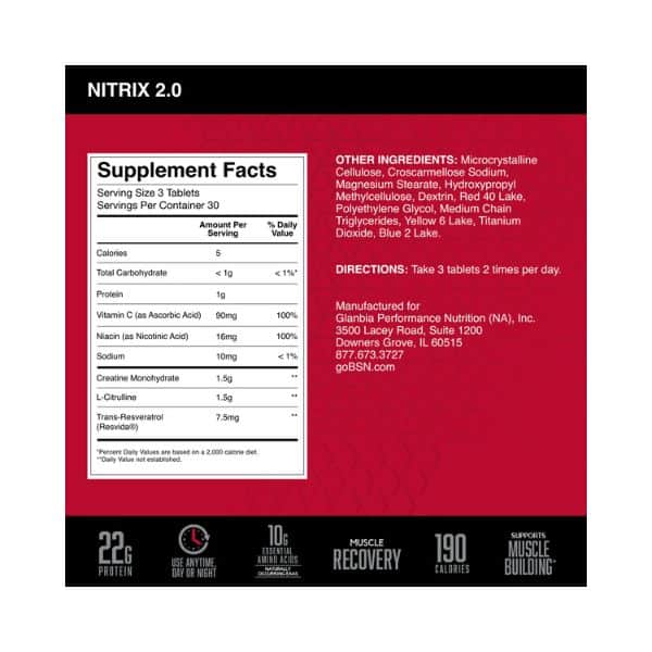 BSN Nitrix 2.0 Tablets
