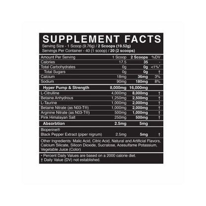 BlackMarket Labs PUMP Hyper Pump Pre-Workout