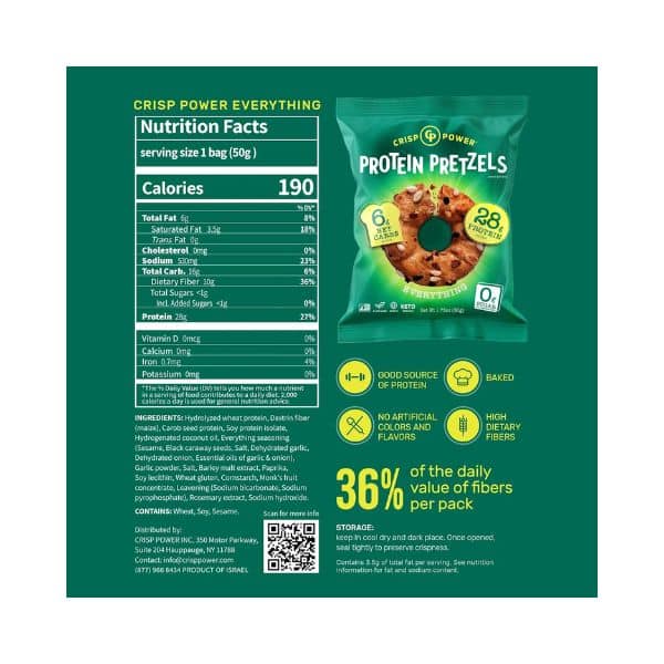Crisp Power Protein Pretzels