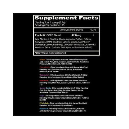 Insane Labz Psychotic GOLD Stickpack Variety Bag