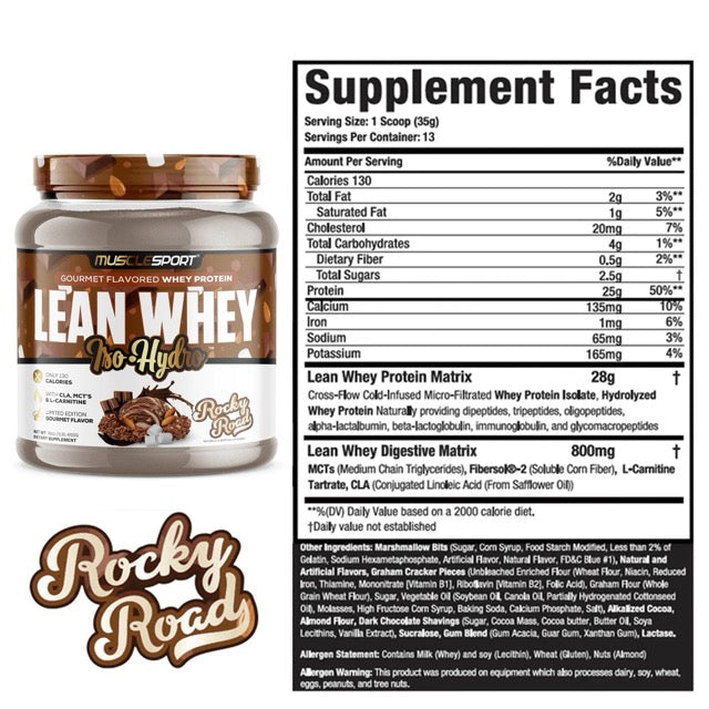 MuscleSport Lean Whey Iso/Hydro 1lb