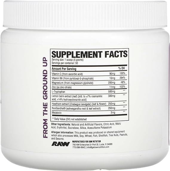 Raw Nutrition Sleep