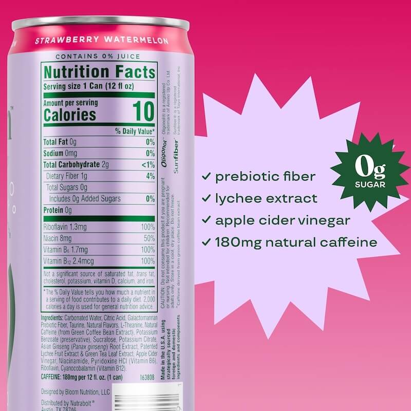 Bloom Sparkling Energy RTD 12oz