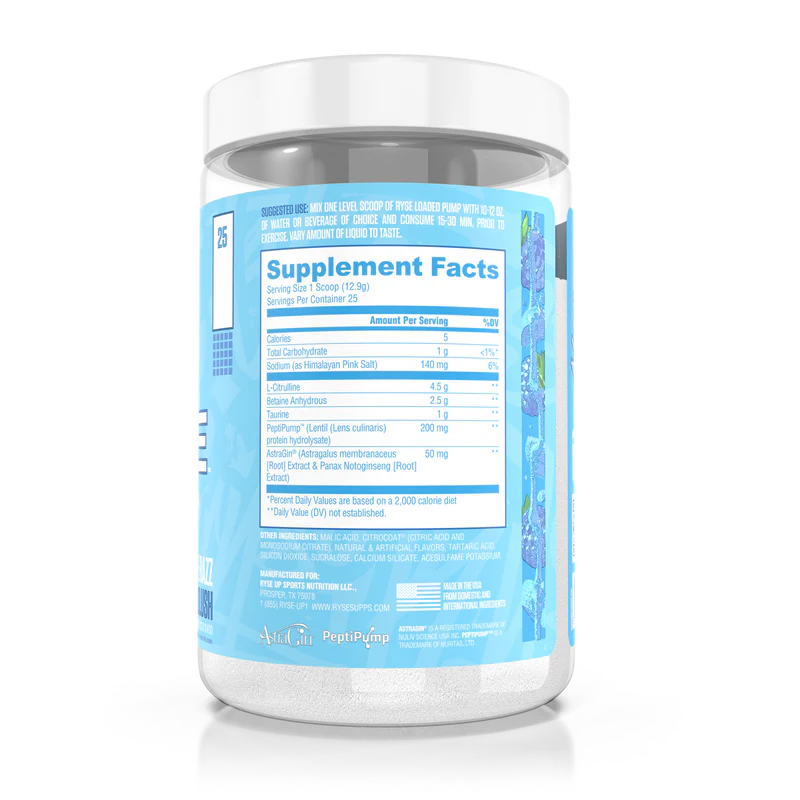 RYSE Loaded Pump Pre-Workout