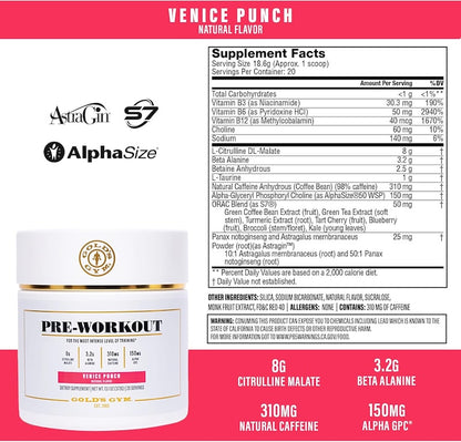 Gold's Gym Nutrition Pre-Workout