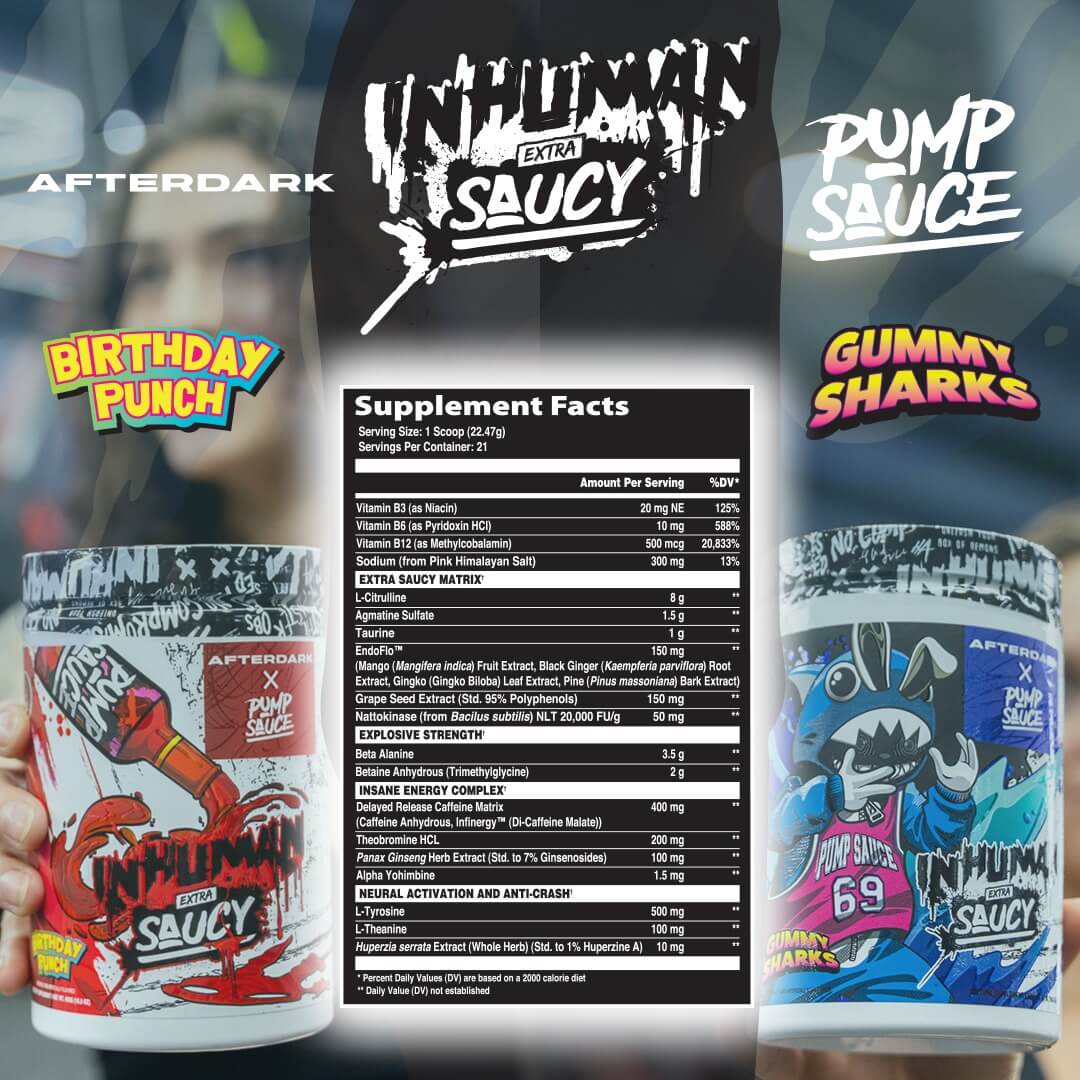 AfterDark InHuman x Pump Sauce Preworkout Collab