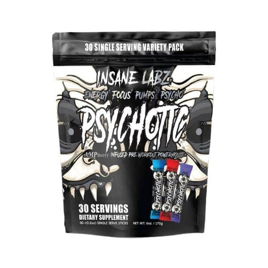 Insane Labz Psychotic BLACK Stickpack Variety Bag