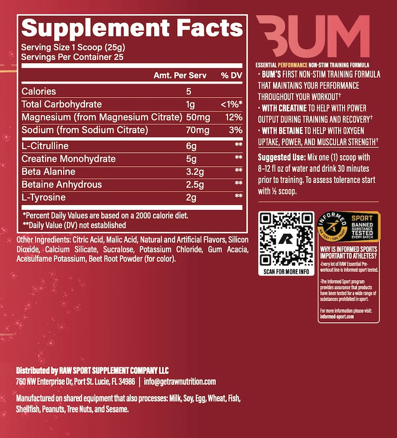 Raw Nutrition Essential Performance Pre