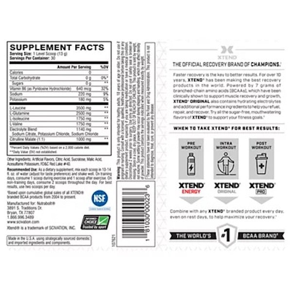XTEND Original BCAA Powder – Downtown Sports Nutrition